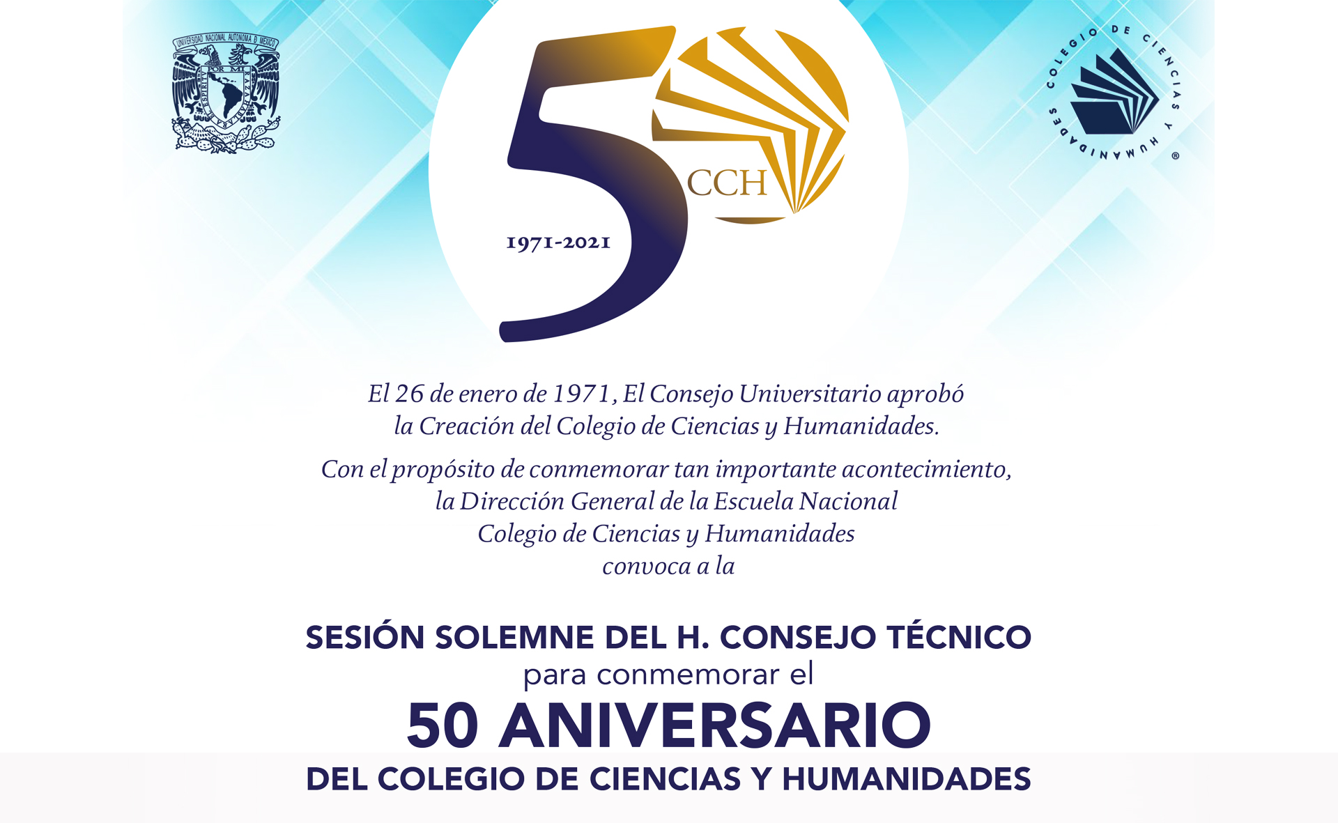 El Honorable Consejo Técnico conmemora 50 años del CCH